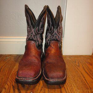 JUSTIN "Tanker" Brown Leather Steel Toe Work Boots Size 10EE